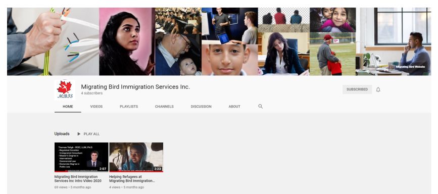 MBIS YouTube Site for promoting Social Media